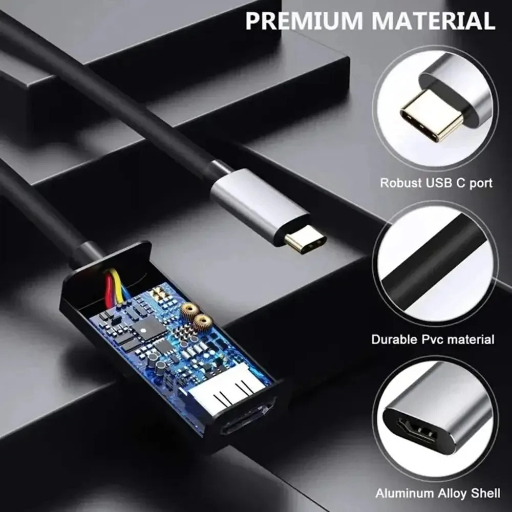 8K USB C to HDMI Adapter 4K 120Hz/2K 165Hz Type C Thunderbolt 4 to HDMI Converter Hub for Laptop PC Phone to TV Monitor view 5