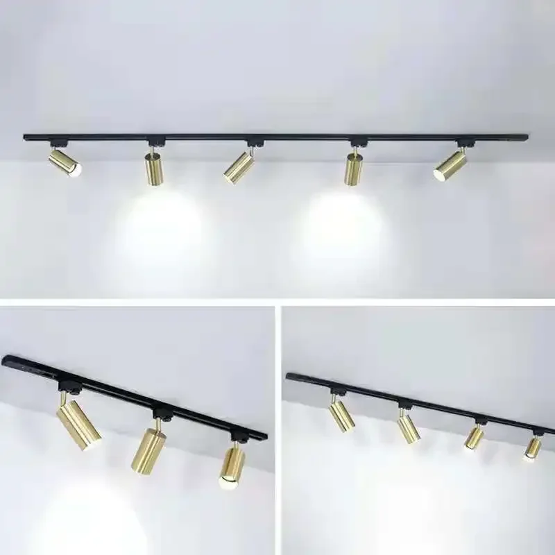 Led أضواء المسارات GU10 5 واط الألومنيوم سقف السكك الحديدية الحديثة تتبع ضوء فيديكس متجر الملابس الأضواء للمنزل بهو مصابيح المطبخ