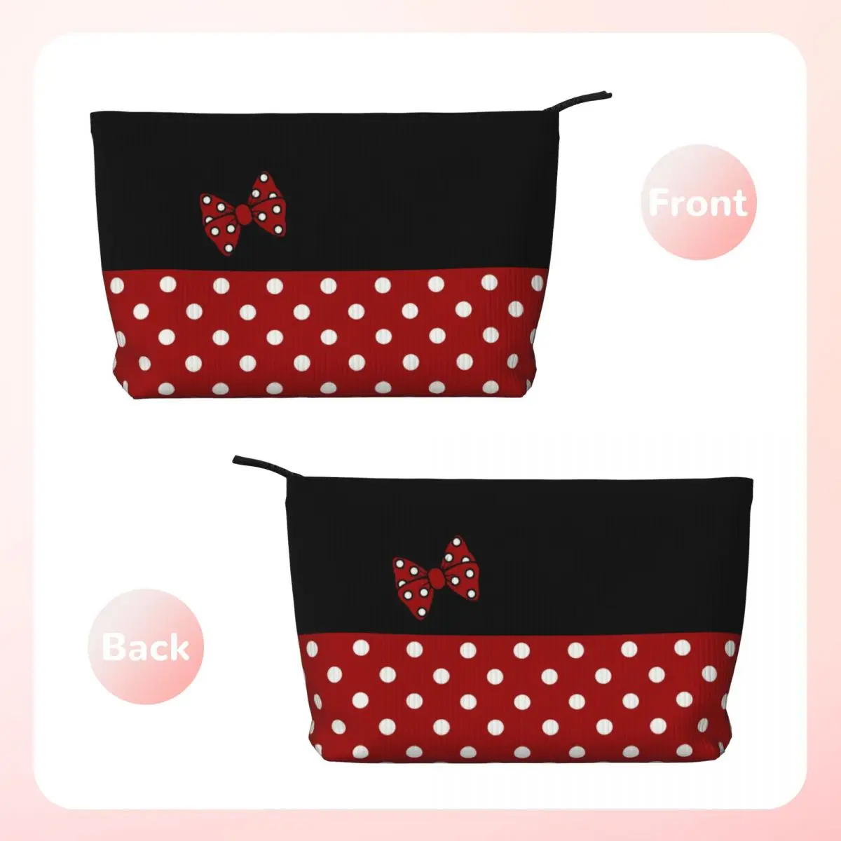 Custom Mickey Minnie Mouse Cosmetic Bag Women Kawaii Large Capacity Makeup Case Beauty Storage Toiletry Bags