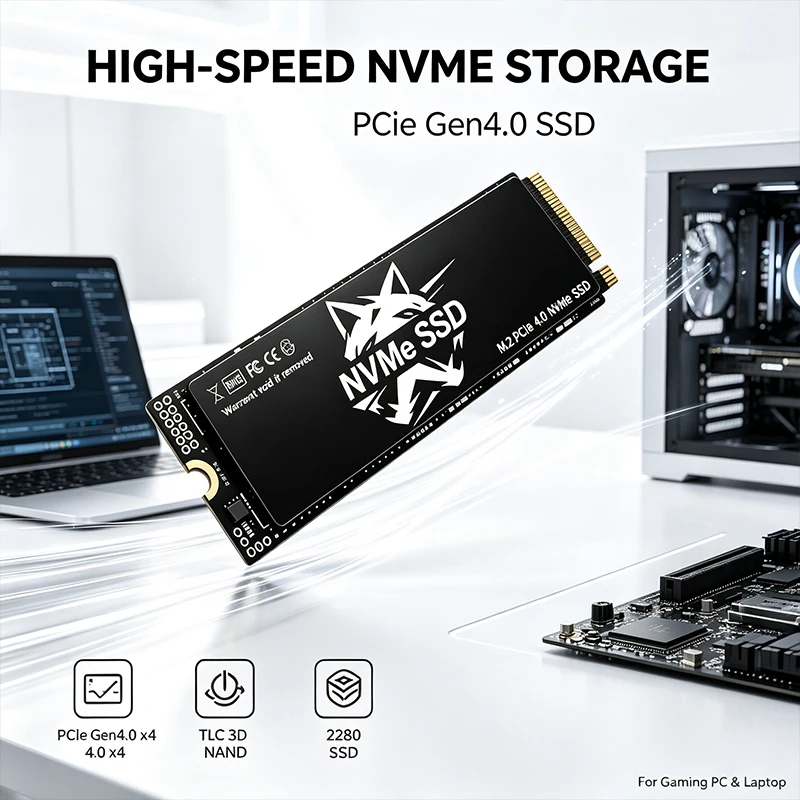 HS M.2 NVMe SSD TLC 3D NAND 2280 Internal Solid State Drive 500GB‑4TB For PS5 Gaming Desktop Laptop PC Storage
