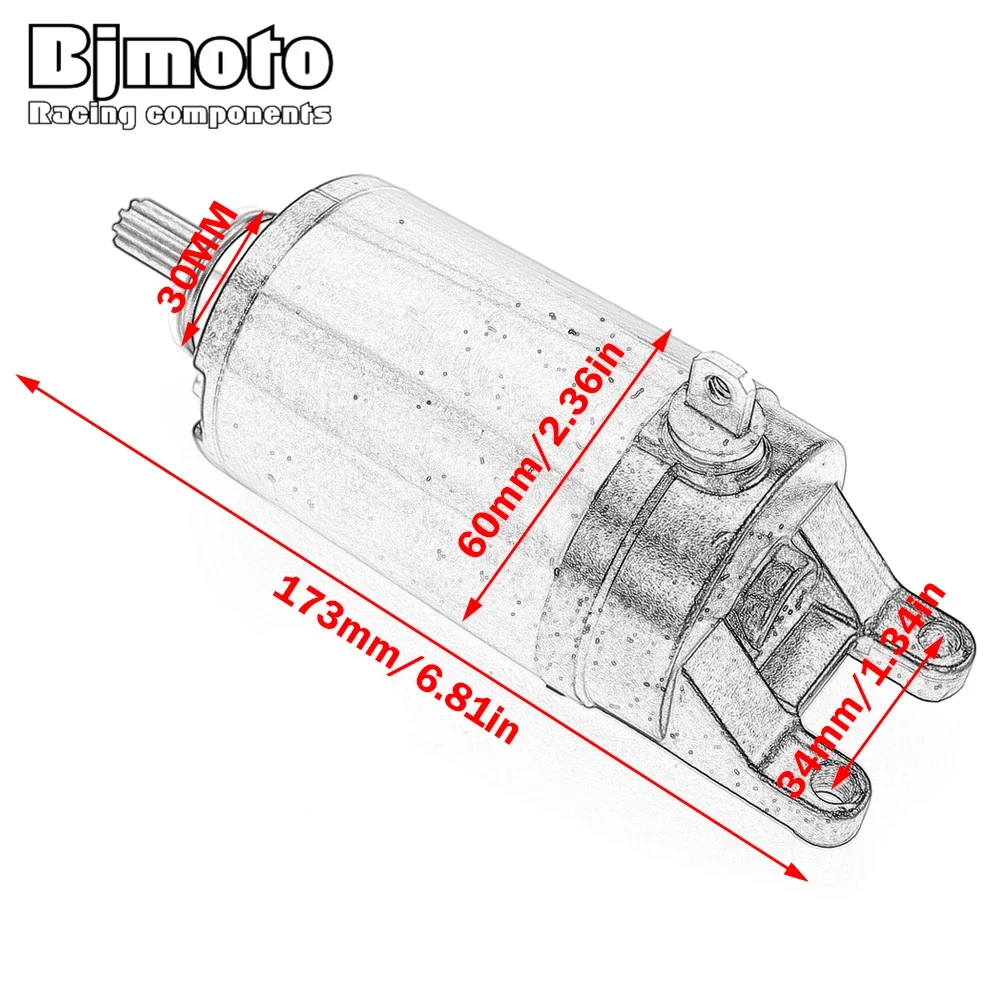 Motorcycle Starter Motor for Kawasaki BR250 Z250SL BX250 Ninja 250SL 21163-0739 JT1200 JH1200 A1 A2 21163-3715