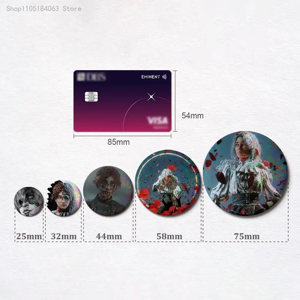 Clair O-Obscur Expedition 33 Badges 25 32 44 58 75 mm Round Cosplay Pin Bag Decor Fans Collect Friends Gifts Brooch Souvenir