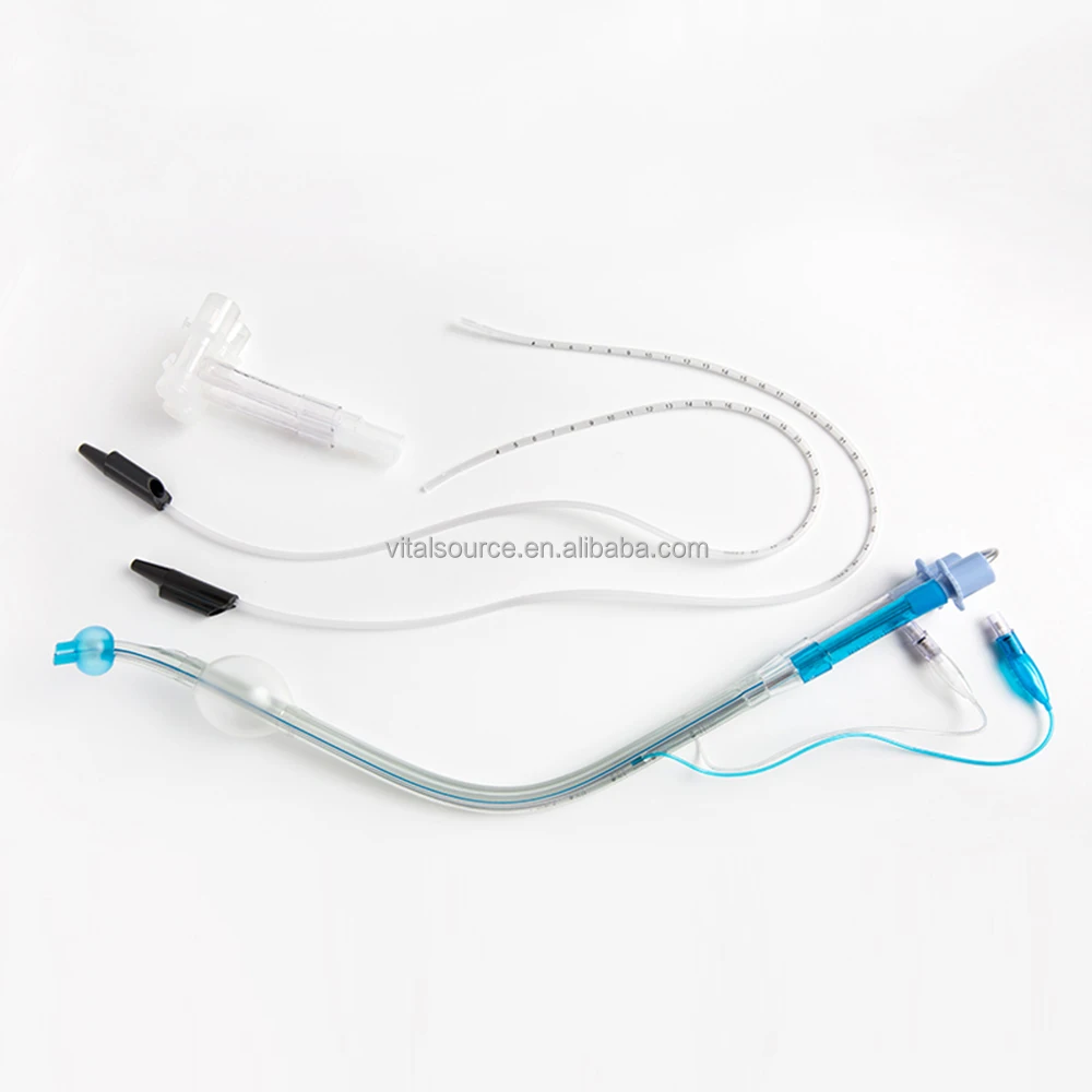 Disposable Medical Endobronchial Tubes Silicone Disposable Dlt Double Lumen Endobronchial Tube-with Suction Tube Right Left Side