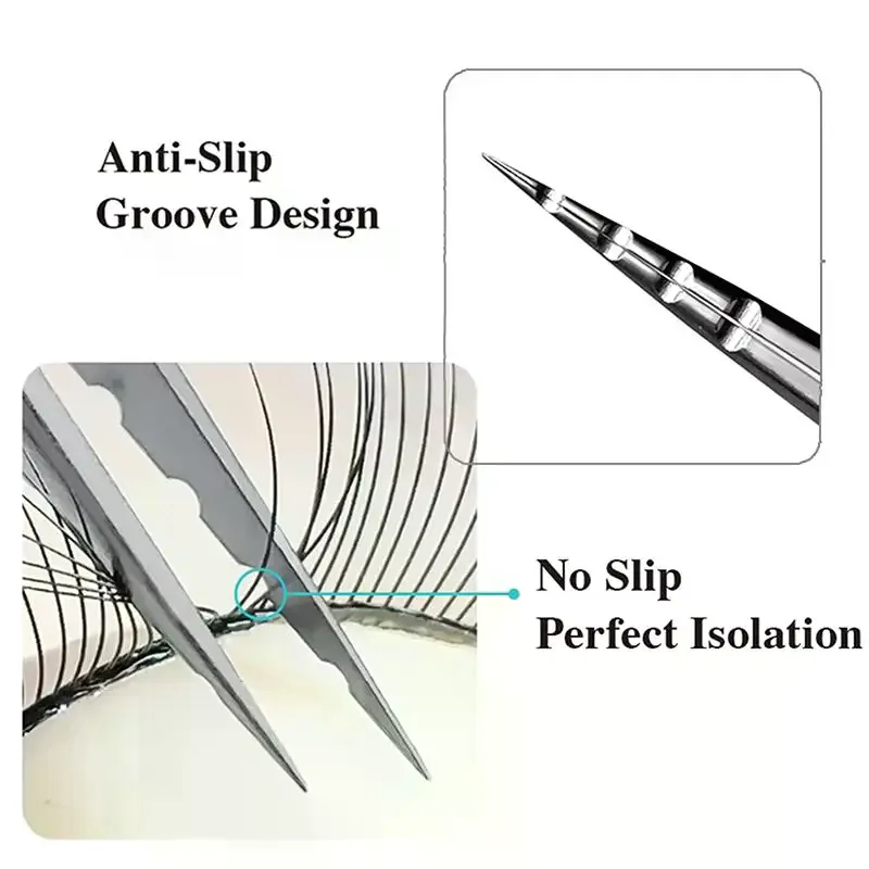 pinca-para-cilios-em-aco-inoxidavel-com-design-antiderrapante-para-isolamento-perfeito-em-extensoes-de-cilios