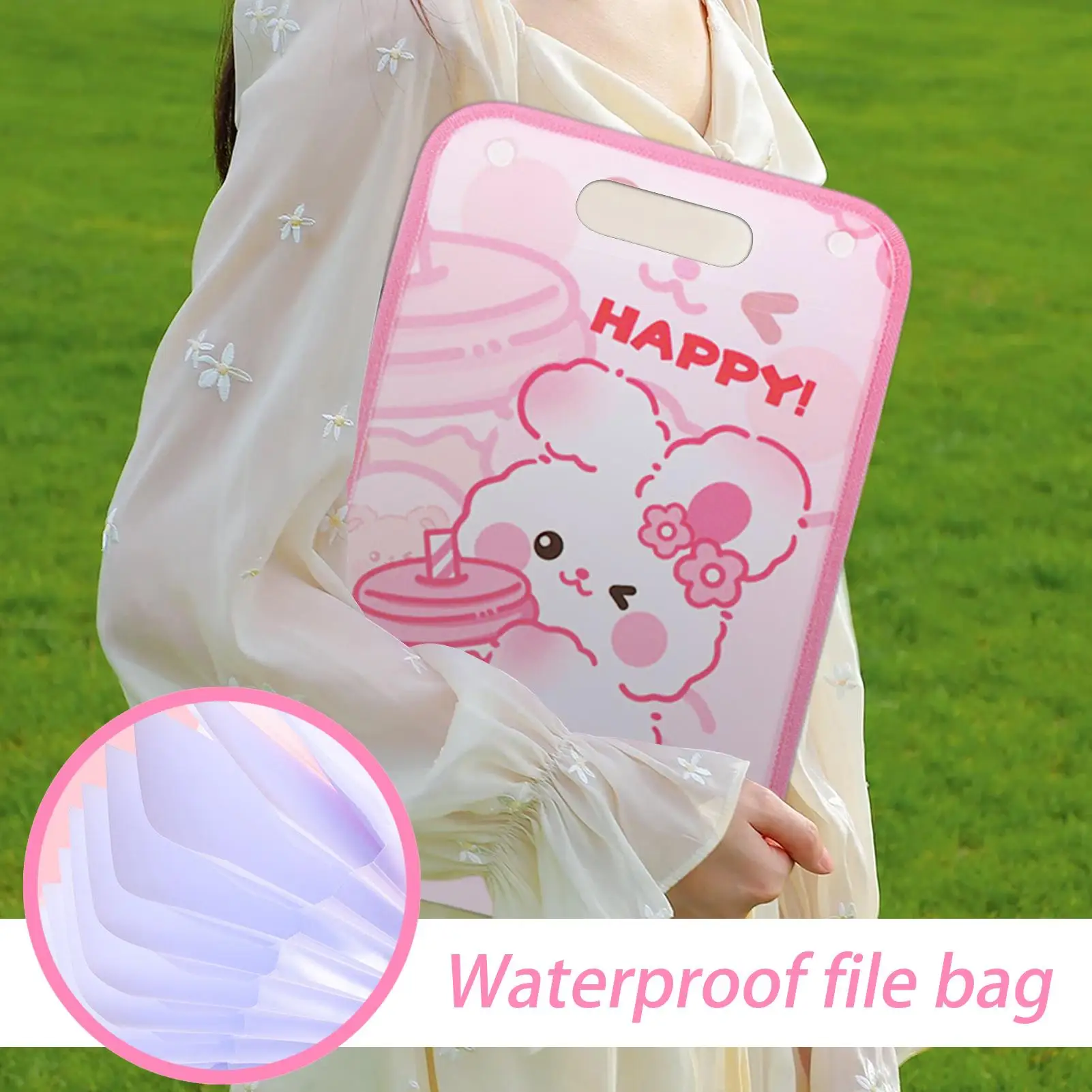 

Document Pouch Water Resistant Storage Organizer Pouch Reusable Binder Portable Storage For Home Women Men Offices Business