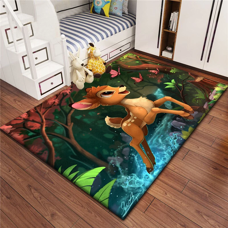 Bambi Cartoon printed area carpet for children Living room Bedroom floor mat Kitchen mat Children\'s Bedroom Mat