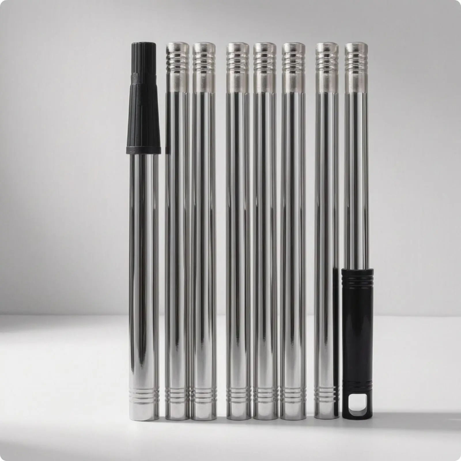 Stainless Steel Paint Roller Pole Extension Handle for Wall Ceiling Painting with Textured Grip Easy Reach Coating Tool