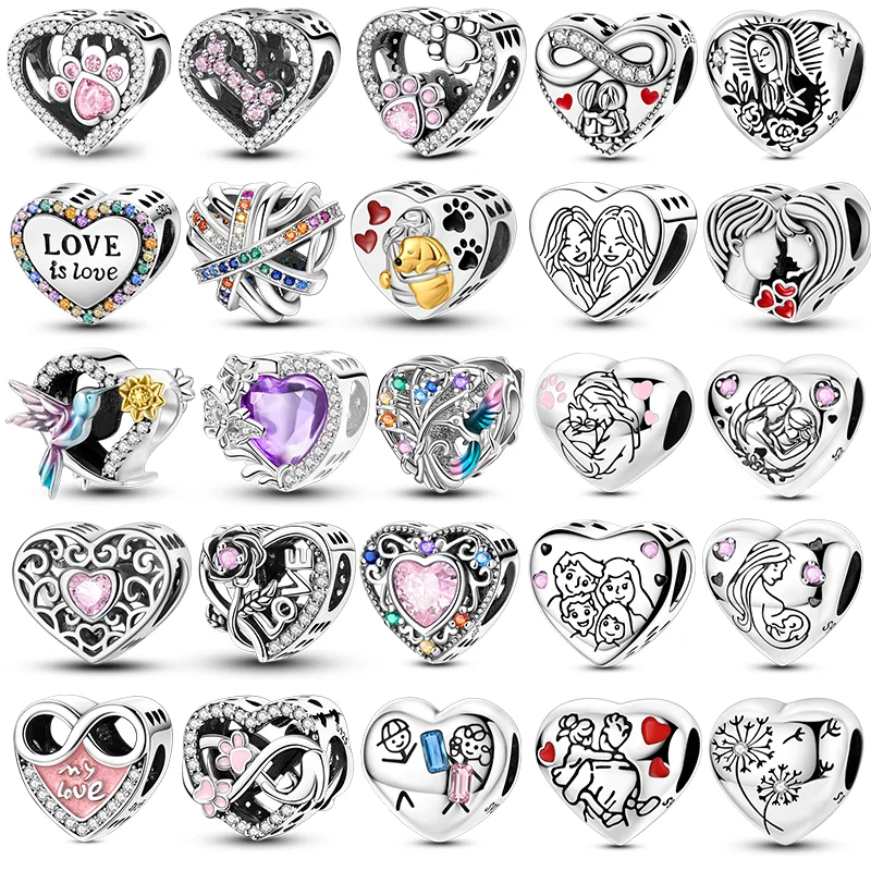 New In 925 Sterling Silver Charms Beads Tree Life Flying Bird Sun Pendants Fit Original Bracelet Women Jewelry DIY Gifts