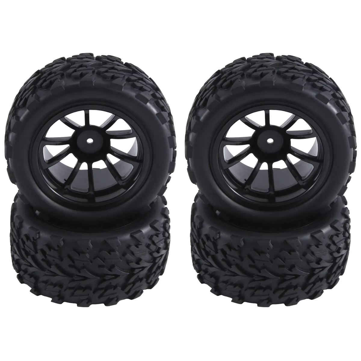 12mm Hex 1/10 RC Truck Wheels and Tires for Traxxas Rustler 2Wd 4X4 VXL Redcat ,B