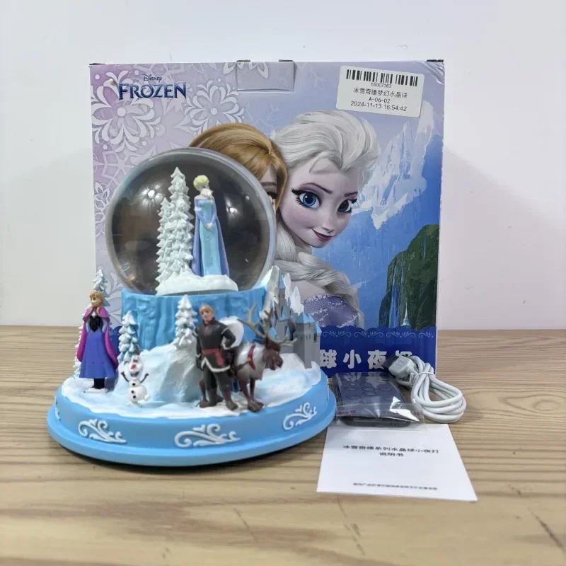 Disney Ice Snow Romance música copo de nieve caja giratoria bola de cristal princesa Elsa niña lindo dibujos animados Anime chico chica regalo de cumpleaños