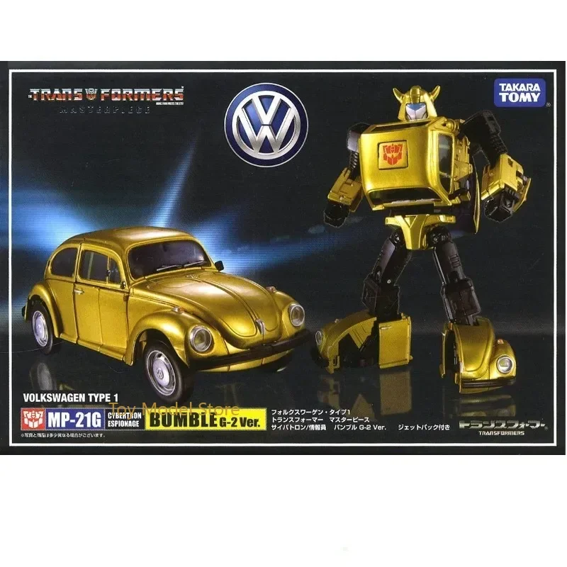 ในสต็อก TAKARA TOMY Transformers MP Series MP-21G G2 Bumblebee รวบรวมรูปอะนิเมะหุ่นยนต์อะนิเมะ Action รุ่นเด็กของขวัญ