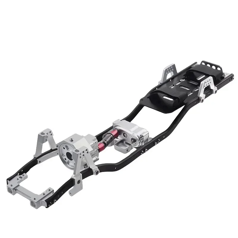 New Wheelbase Metal Frame Front Wave Box CNC Chassis Single Speed Two Speed Version SCX 10 Frame