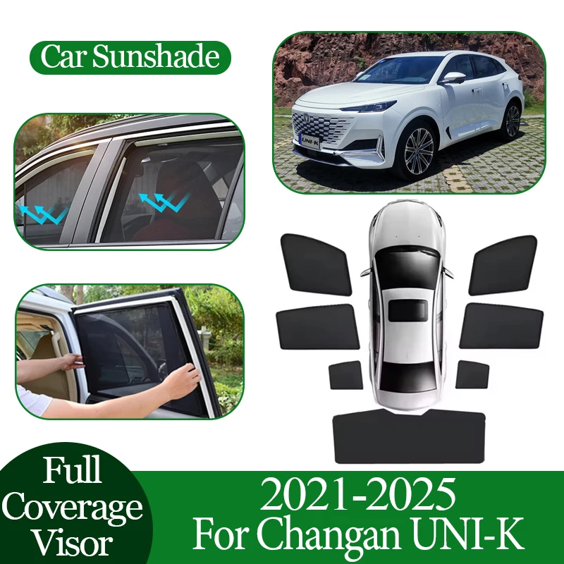 

Car Magnetic Sunshade Anti-UV Privacy Protection For Changan UNI-K iDD 2021-2025 2023 2024 Coverage Blocking Curtain Auto Parts