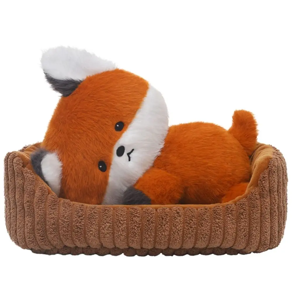 Animal en peluche couché Capybara peluche câlin avec nid chat noir en peluche décoration de la maison Kawaii couché chaton chien garçons filles