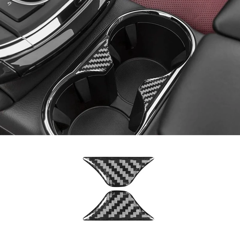 

Настоящее углеродное волокно для Mazda CX9 CX-9 2016-2022, держатель для чашки центральной консоли, накладка, аксессуары для интерьера