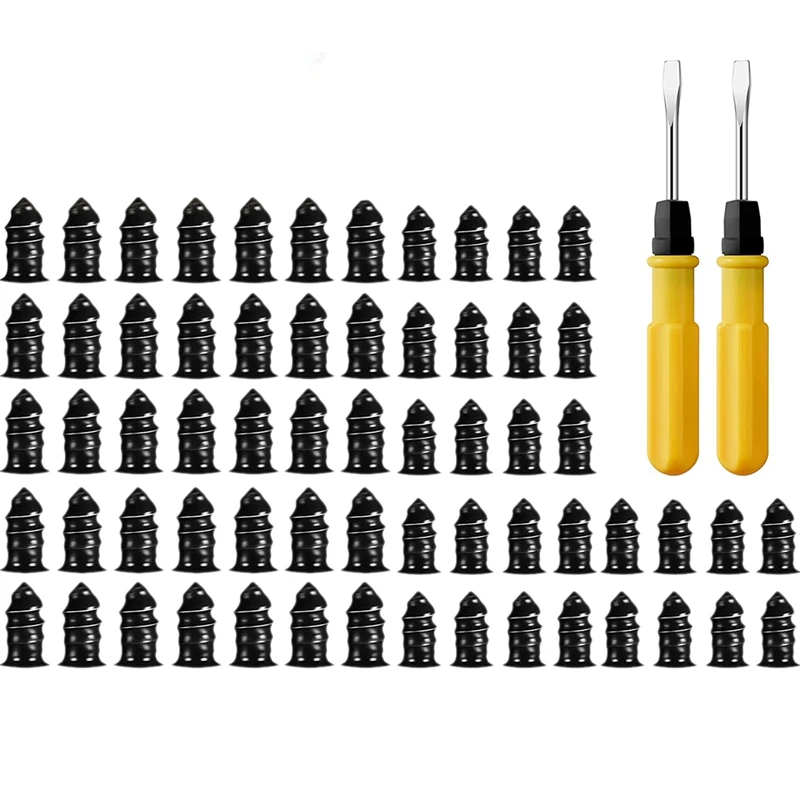 

Tire Repair Nails Black Car Tire Screws Tire Nails Tread Repair Tools For Car Motorcycles Trucks Vehicles,62PCS