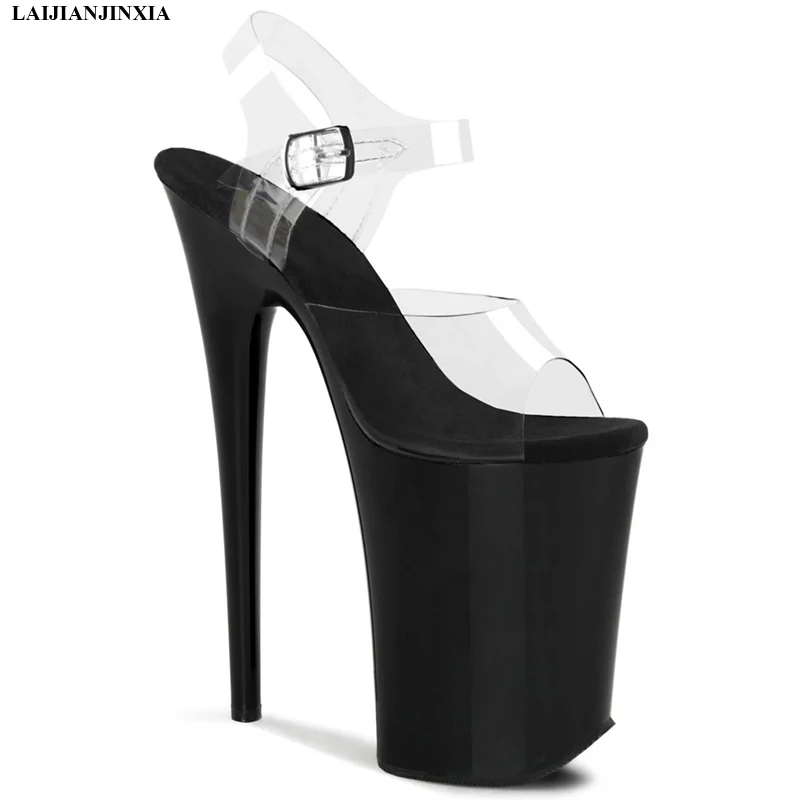 

Zapatos Mujer Ankle Strap 9 Inch Fetish RED Sandals Summer 23cm Thin High Heels Pumps 13cm Platform Women Peep Toe Shoes