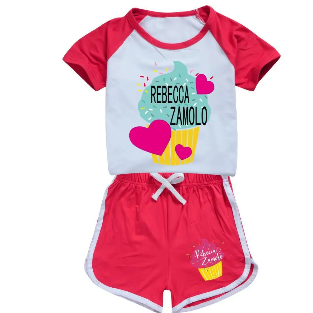 

Summer Kids Boys Clothes Sets Girls REBECCA ZAMOLO T-Shirts + Sports Shorts 2PCs Outfits Toddler Boys Clothing Set 2-16Y1518