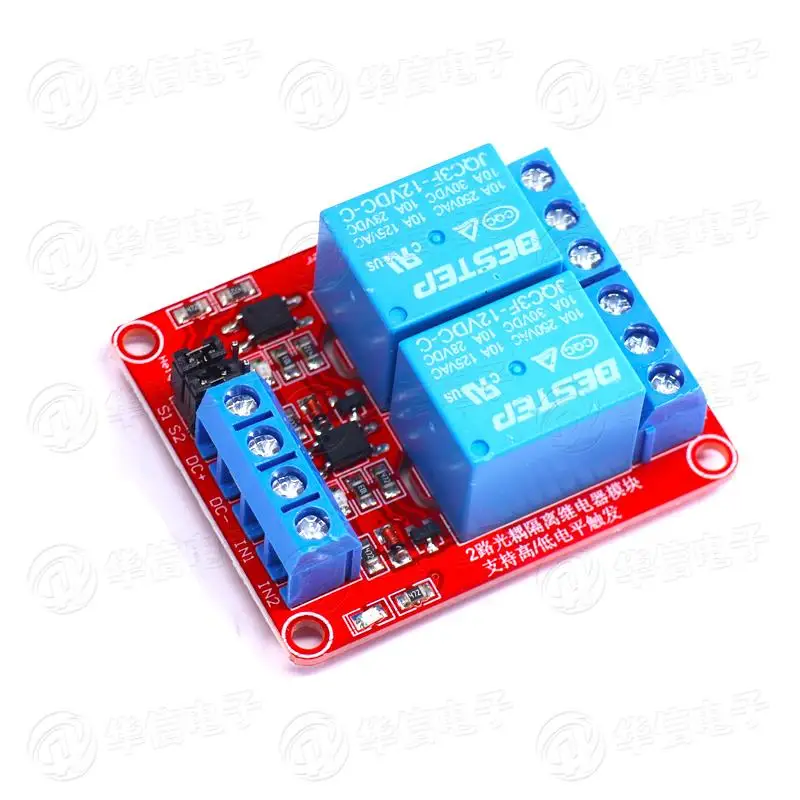 10pcs/lot 1 2 4 8-Channel 5V12V24V Relay Module with Optocoupler Isolation Supporting High and Low Level Triggering  Board