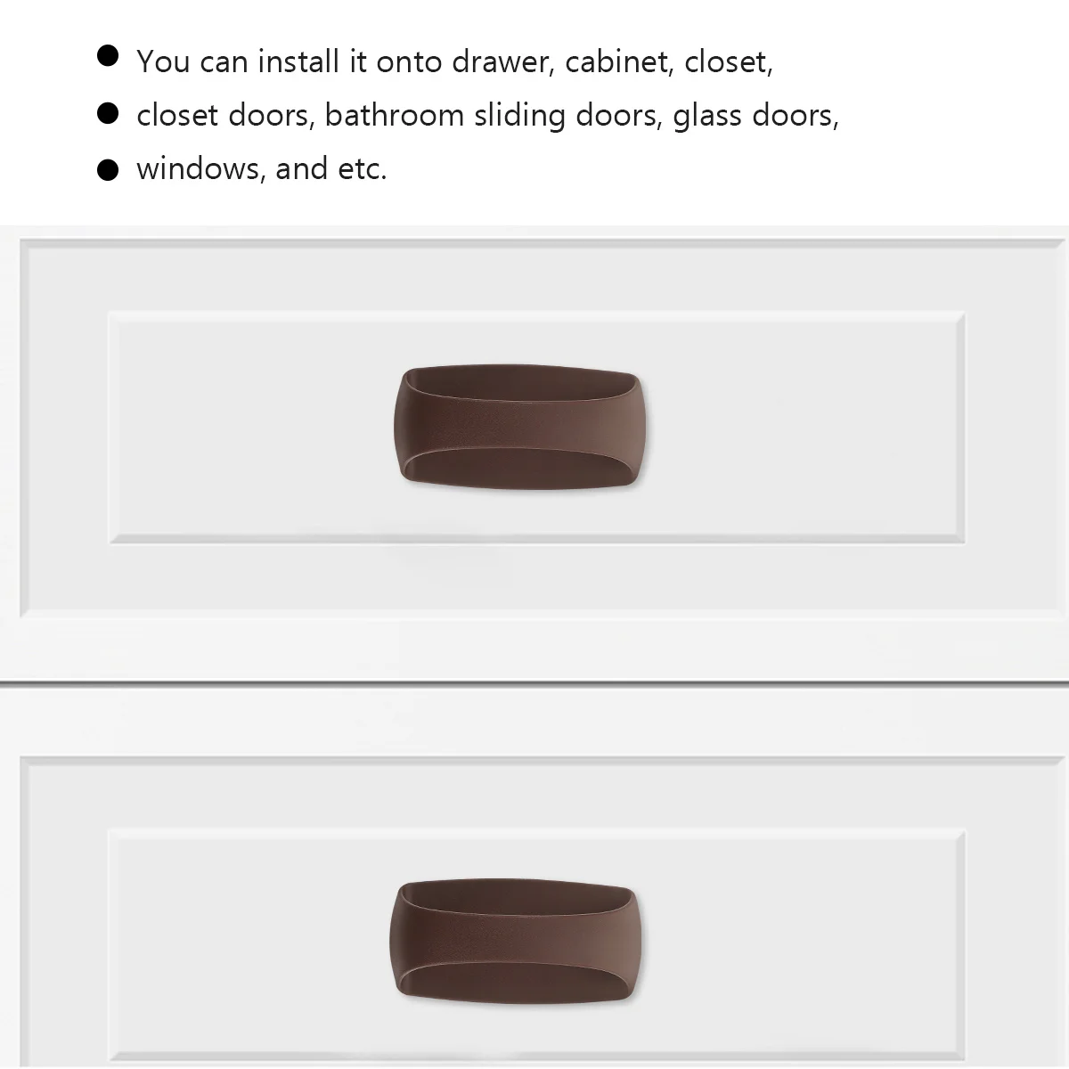 

6Pcs Premium Self-Adhesive Furniture Handles Stick on Cabinet Door Pull Knobs for Drawers Windows Kitchen Adhesive Handle