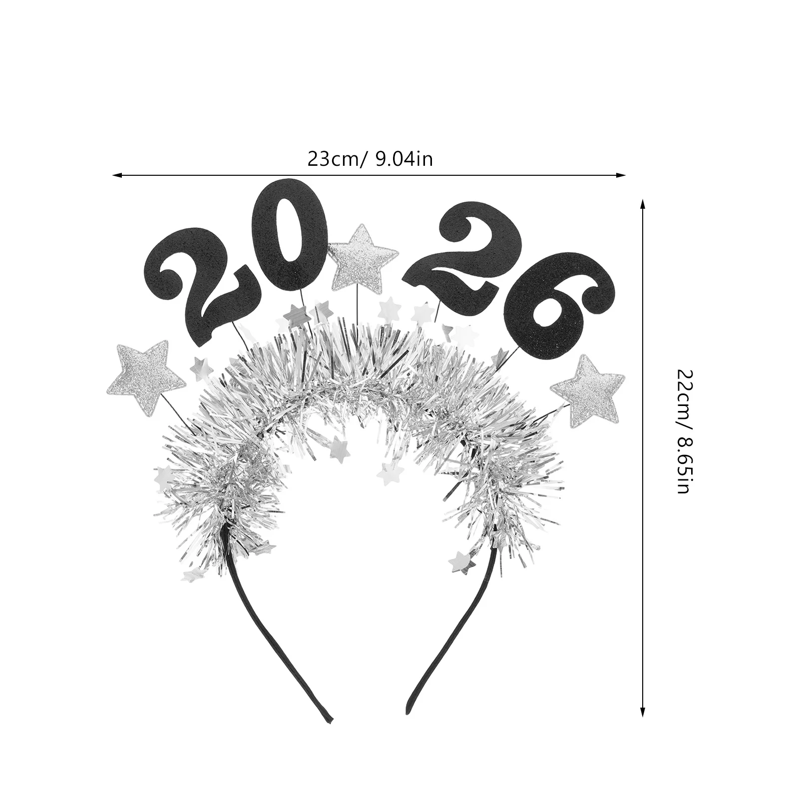 2026 ano novo bandana estrela guirlanda design glitter acessórios de cabelo para festa feminina festival véspera de ano novo tiaras