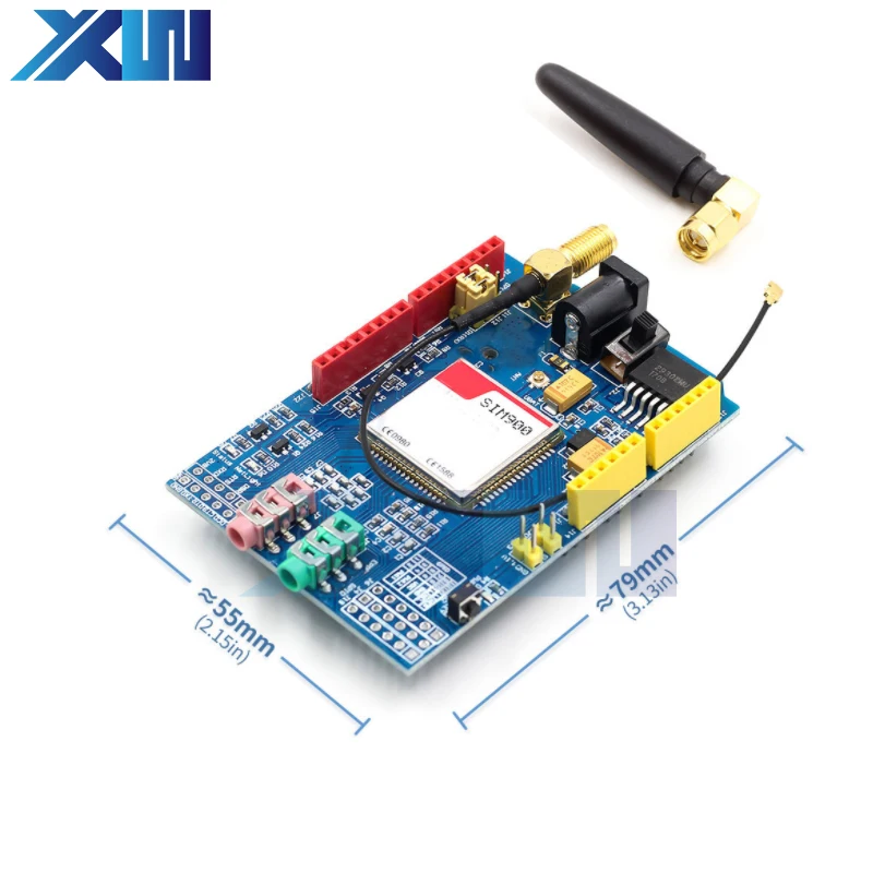 Imagem -04 - Desenvolvimento Board Kit Módulo para Arduino Sim900 850 Mhz 900 Mhz 1800 Mhz 1900 Mhz Gprs Gsm