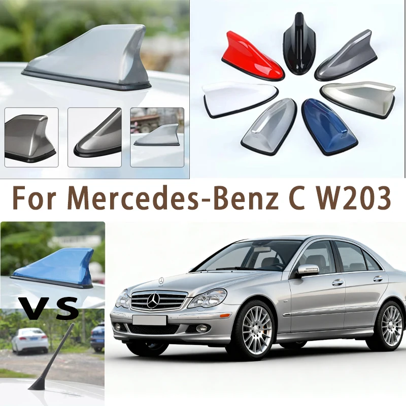 

For Mercedes-Benz C W203 Car Roof Top Mount Shark Fin Aerial Antenna Toppers Auto Radio AM FM Antenna Signal Amplifier Aerial