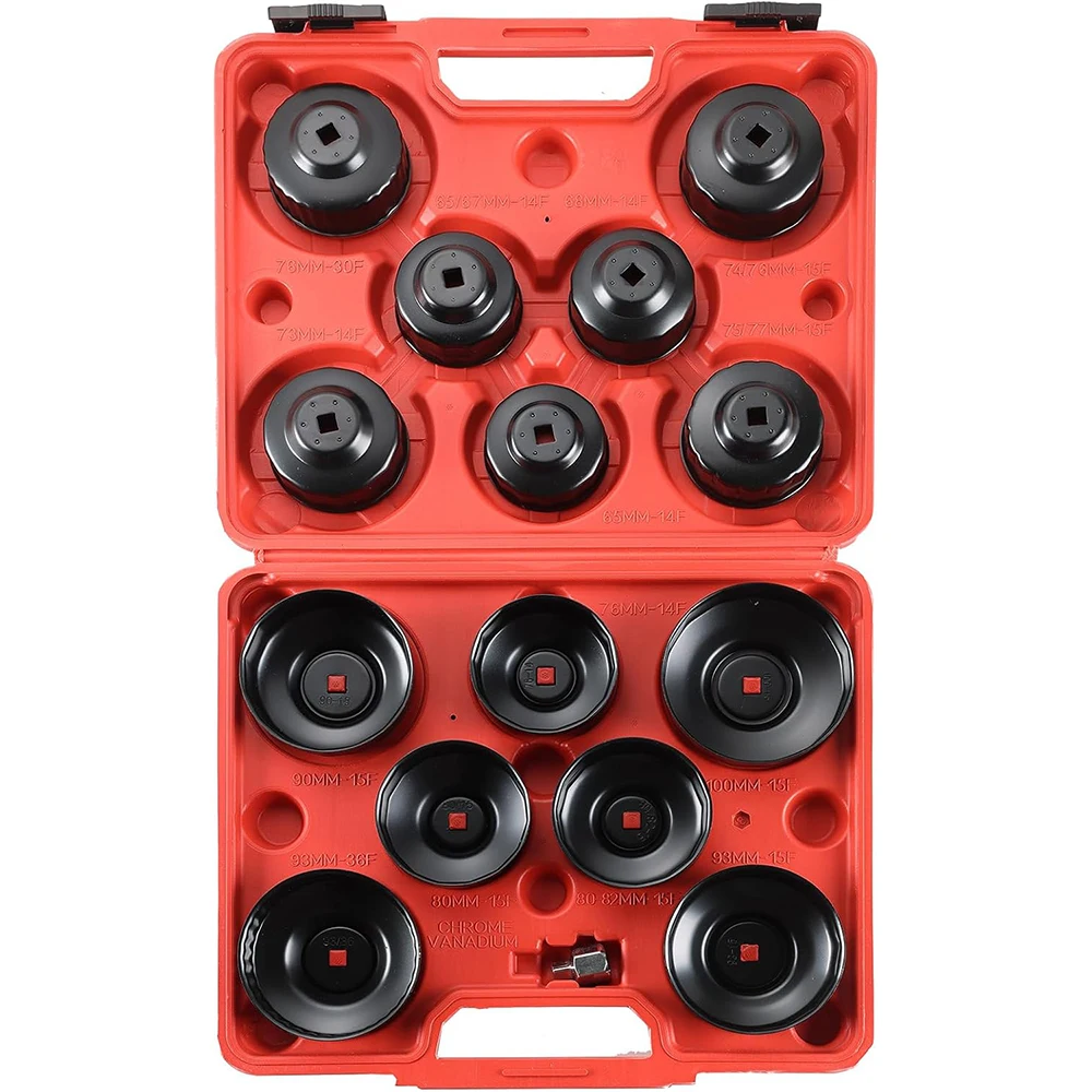 

15PCS Oil Filter Cap Wrench Tool Universal Oil Filter Socket Wrench Set 3/8 inch Drive