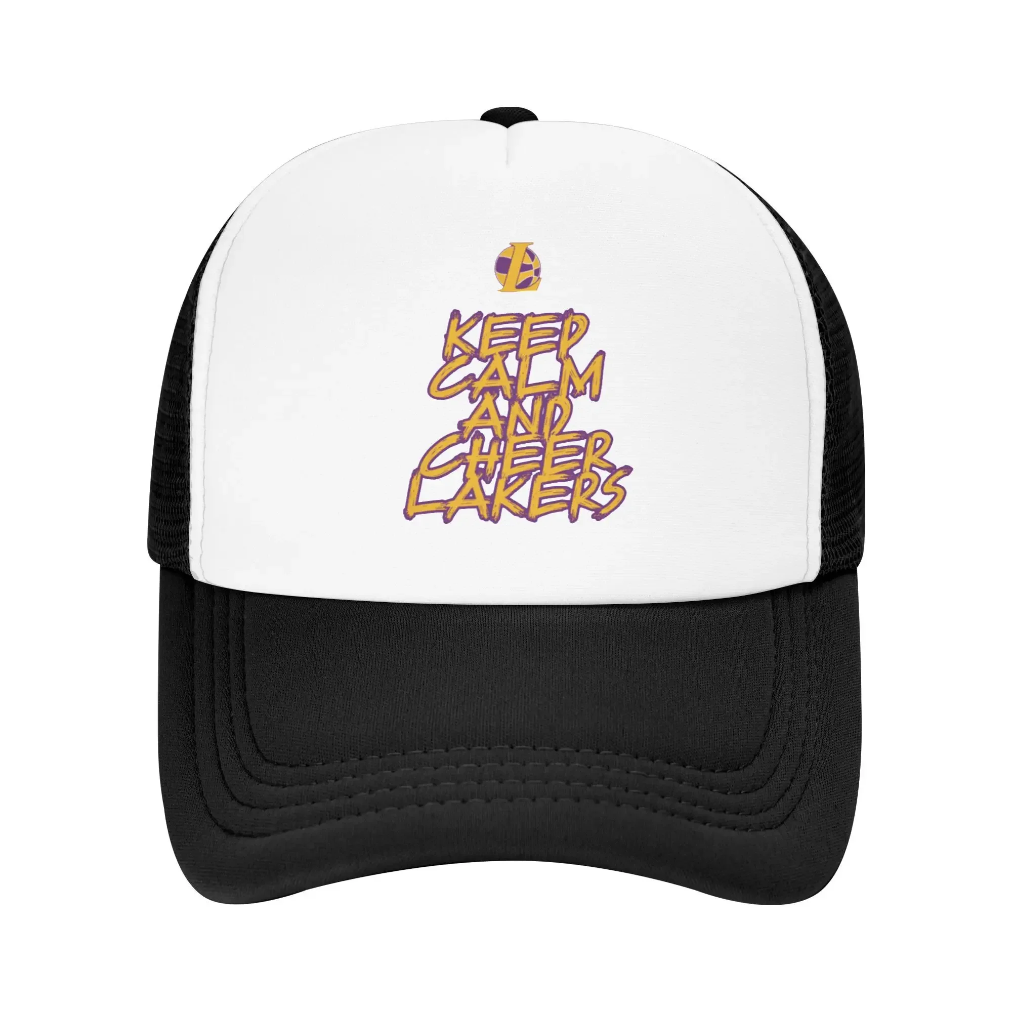 New Artistic Lettering Keep Calm and Cheer L-Lakes Pool Party Mesh Baseball Caps Men  Printing Male Beach Dad Hats Trucker Cap
