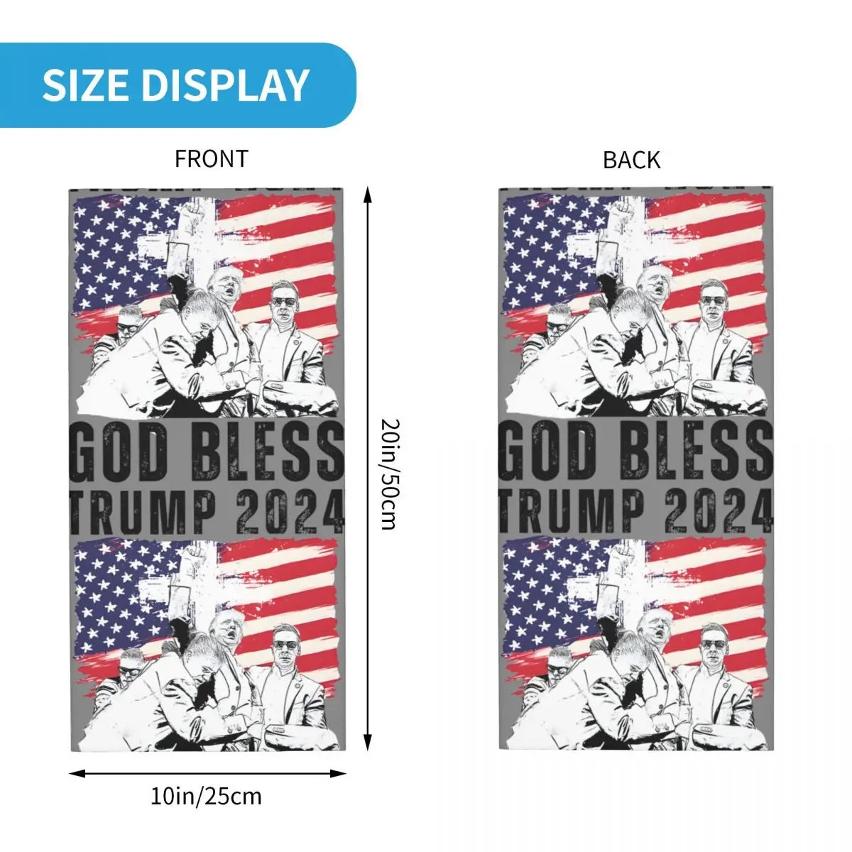 Bless Bandana Neck Gaiter Printed Motorcycle Motocross T-Trumps Face Scarf Balaclava Cycling Unisex Adult Windproof