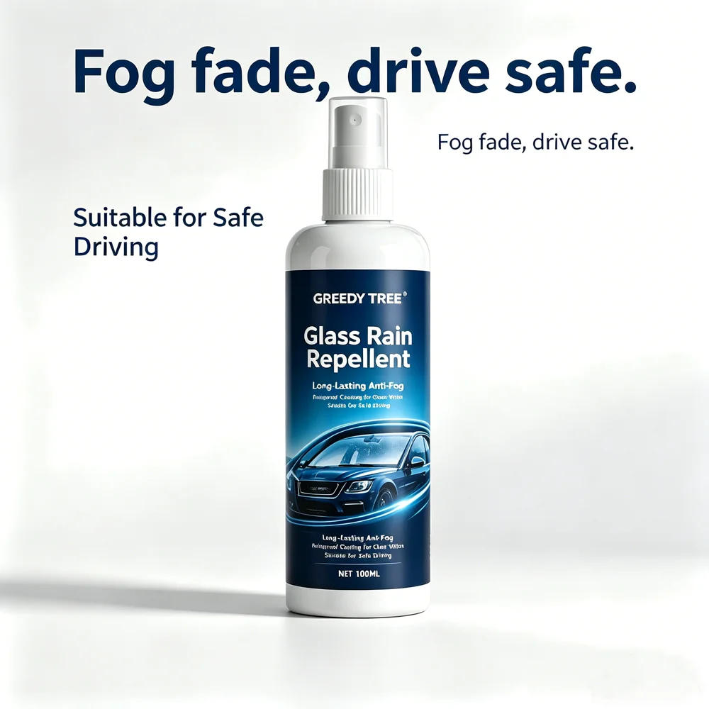 Glass Rain Repellent for Car, Long Lasting Anti Fog Rainproof Coating, Clear Vision Safe Driving, Auto Windshield Water Repellen