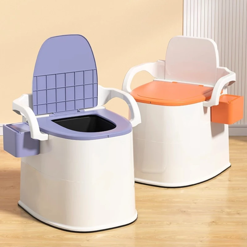 

Home Elderly Toilet Bench Portable Commode Chair for Pregnant Women Movable Odor-resistant Bedside Toilet Bathroom Toilet Parts