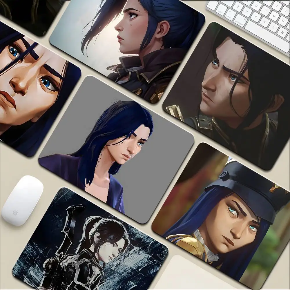 

1pc Anime Game C-Caitlyn Kiramman Small Mousepad Keyboard Pad Laptop Cushion Non-slip Deskpad
