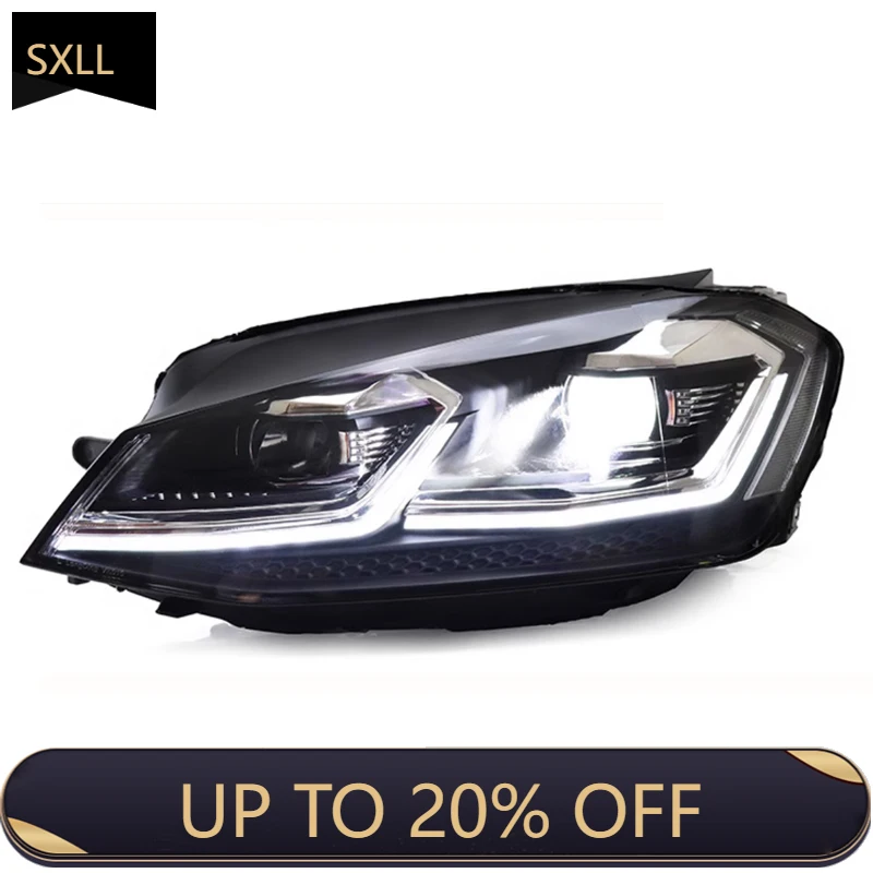 

SXLL Headlights Dynamic Steering signal Headlight 7.5 for Mk7 LED DRL Dual Beam Projector 2013-2016
