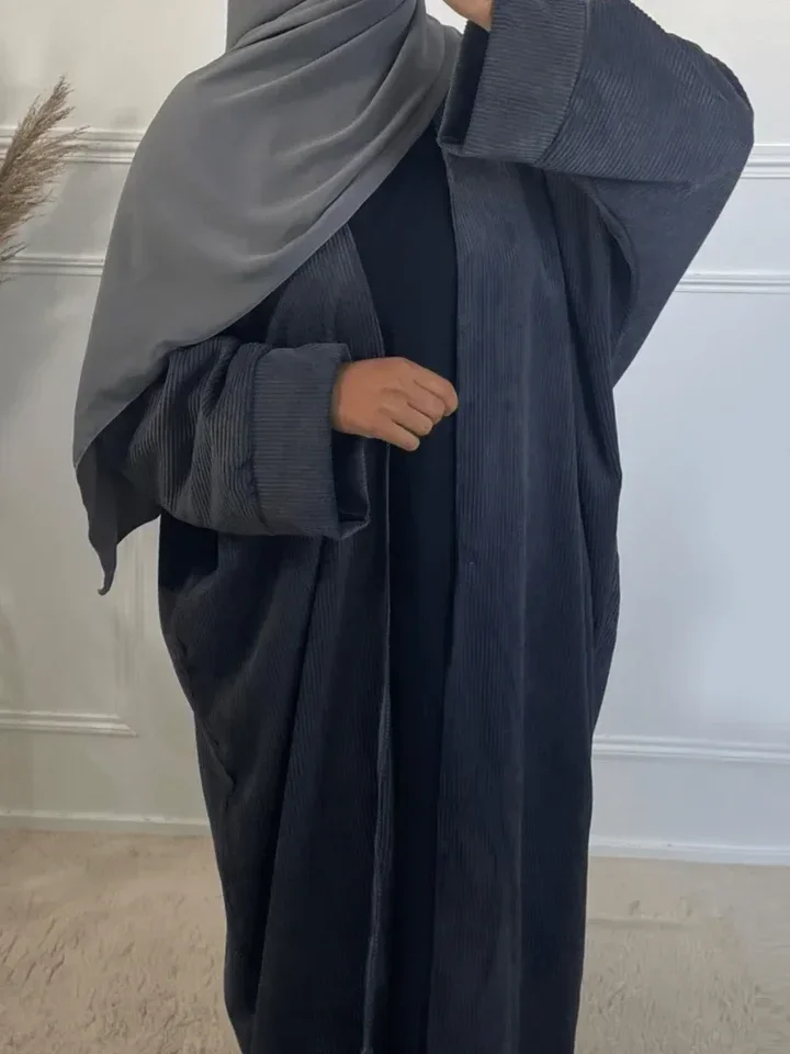 الخريف مسلم عباية المرأة عيد سميكة سروال قصير فستان كاديجان رداء طويل فساتين الحفلات دبي عبايات قفطان فيستدوس المغرب قفطان #2