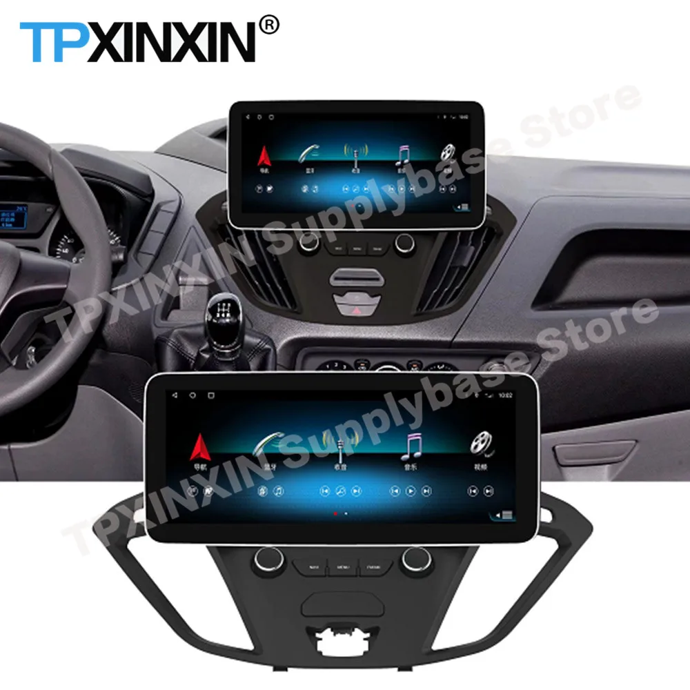 12.3 Inch Car Radio Stereo Receiver Android 13 For Ford Transit Tourneo 2017 2018 2019 2020 GPS Screen Auto Player IPS Head Unit