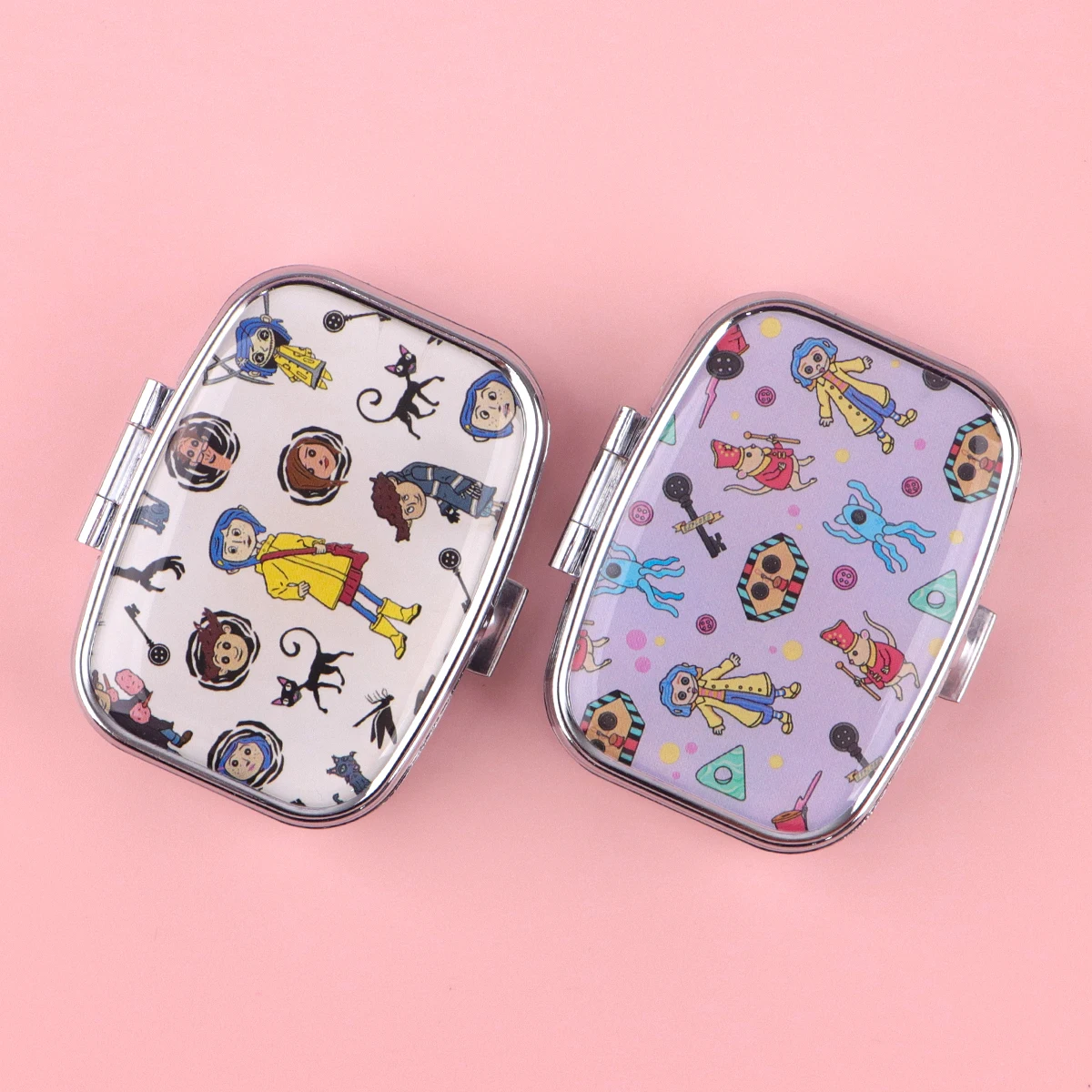 

Horror Girl Pill Box Halloween Sealed Subpackage Case Portable Mini Organizer Storage Medicine Box Outdoor Home Pill Case