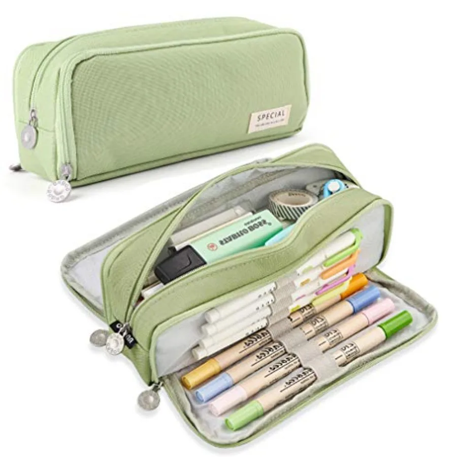 

Large Pencil Case 3 Compartments Pencil Pouch Big Capacity Pencil Bag for Teen Girls Boys Student School Supplies Oxford Organi