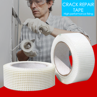 25M Self Adhesive Mesh Tape Fiberglass Adhesive Tape Strong Reinforced Tape Wall Cracks Decorative Mesh High Viscosity Tape