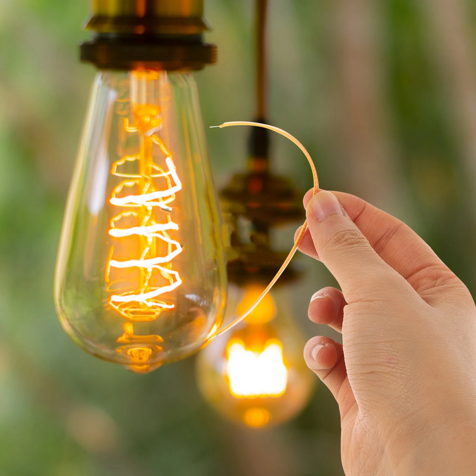 

6pcs Flexible Led Filament Light Bulb Accessories Soft Retro Glow Longlasting Reusable Easy Install Home Bedroom Decor