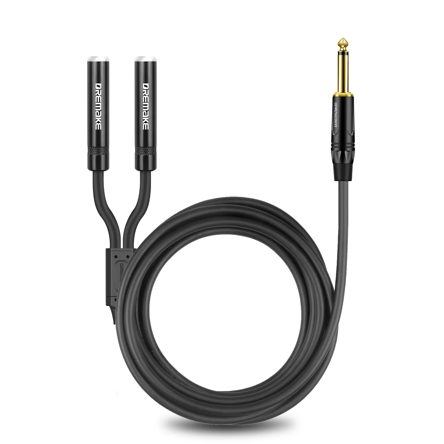 Audio Extension Cable Jack 6.5mm Male To 2x6.5mm Female 1/4inch for Amplifier Microphone Mixer Connect Guitar Bass