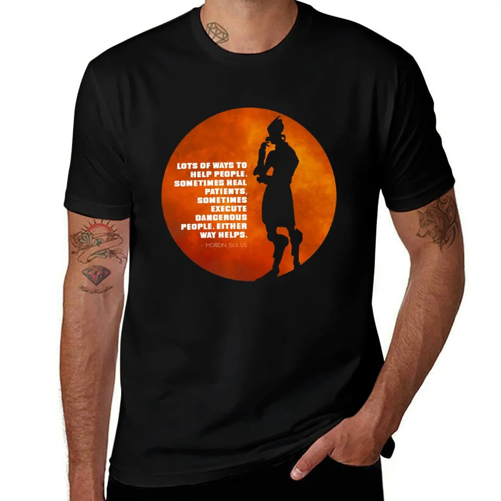 Mordin Solus Nebula Quote T-Shirt Sports Casual Short Sleeve Cotton Tee T-Shirt