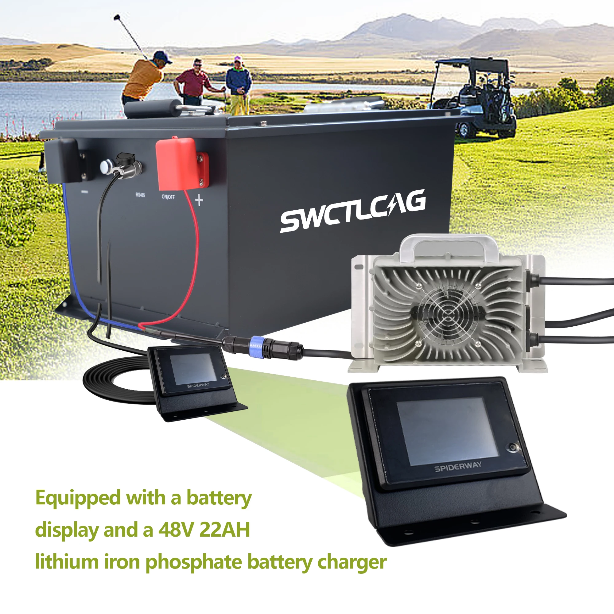 

36V 105Ah, 48V 105Ah, 72V 105Ah Golf Cart LiFePO4 Lithium Battery with Charger for EZGO Club Car Yamaha
