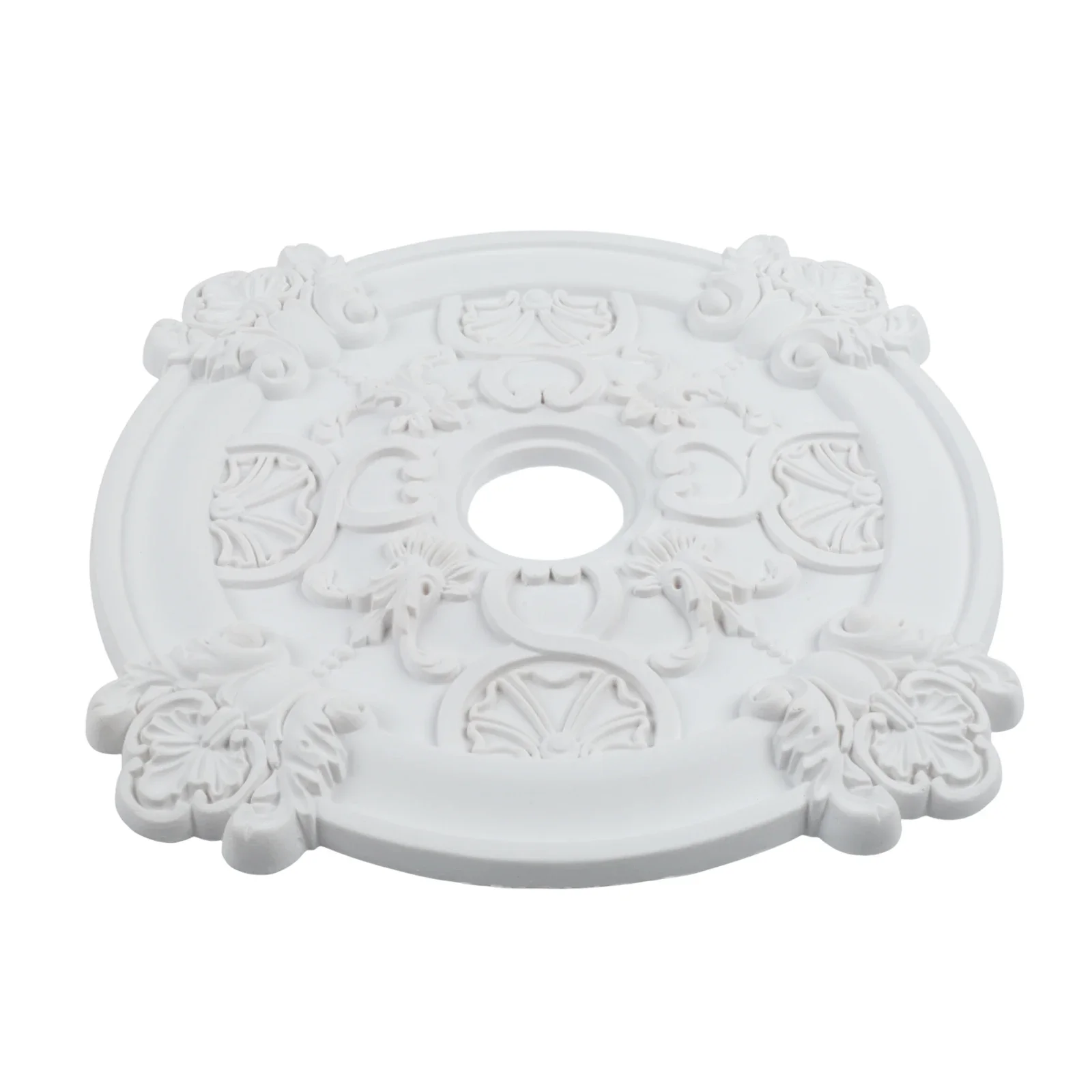 Decorative PU ceiling light base round design for ceiling fans providing a secure and visually appealing lighting fixture cover