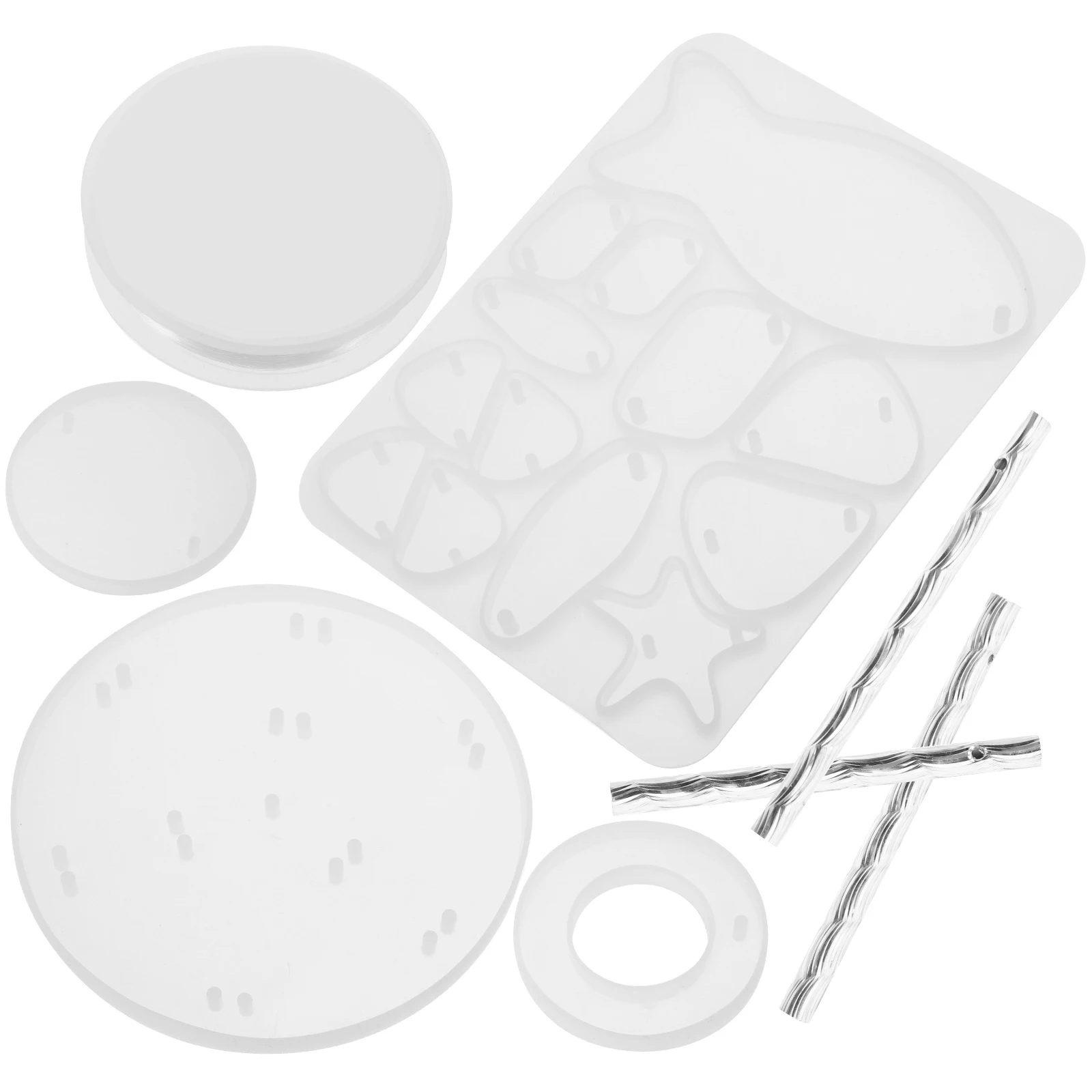 

1 set Wind Chime Mold Kit Silicone DIY Kit Epoxy Silicone Wind Chime Molds Casting Supplies Ocean Style Bell Making Tools