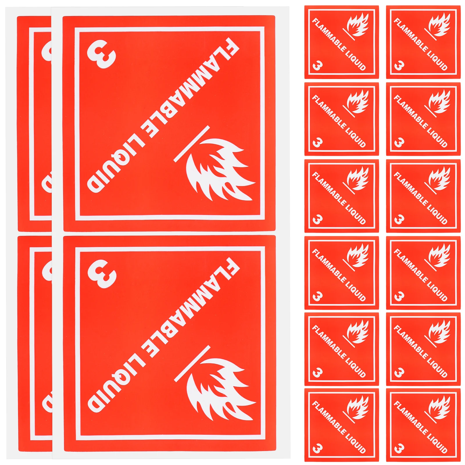 20 Pcs Warning Decals Label Stickers Decorate Liquid Caution Sign Safety Operation Warnings Colored