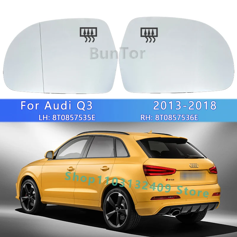 Für Audi Q3 SQ3 2013 2014 2015 2016 2017 2018 Beheizter Rückspiegel/8T 0857535 E 8T 0857536 E/ Außenspiegelglas Autozubehör – Detail 1