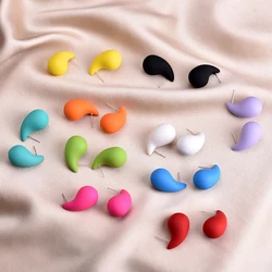 2024 Fashion Big Teardrop Stud Earrings For Women Girls Thick WaterDrop Acrylic Blue Black Orange Red Earrings Pendientes Mujer