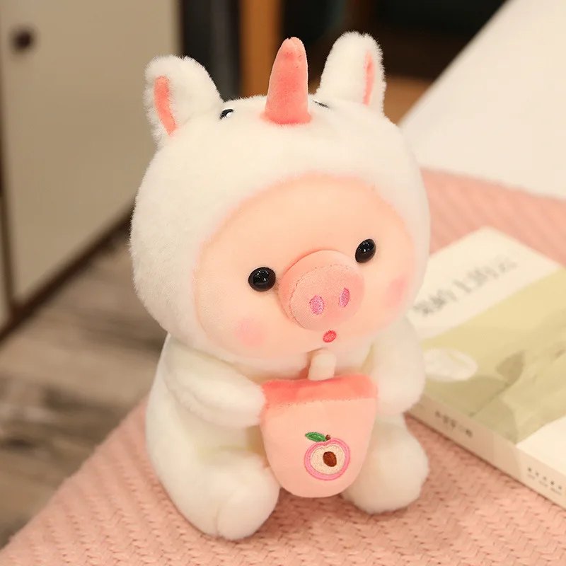 30cm kawaii bolha porco brinquedo de pelúcia animal de pelúcia coelho sapo macio travesseiro copo leite chá boba plushies boneca crianças presentes aniversário bonecas