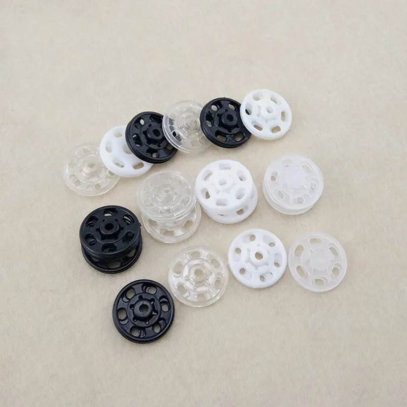 Hidden Invisible Button100pcs 7mm/10mm/15mm/20mm Small ABS Plastic Snap Fasteners Press Button Stud Sewing Accessory